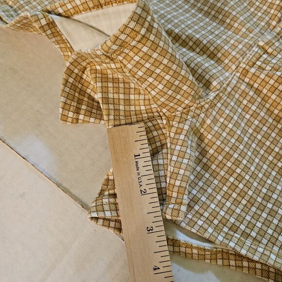 Madewell Perfect Jean Vintage Shorts 26 Mini Check Gold High-Waisted Boho NK210 - Picture 11 of 11